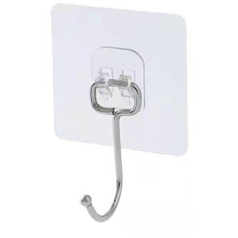 Ganci adesivi da parete, 8 pezzi ganci in acciaio inox, 10 kg max
