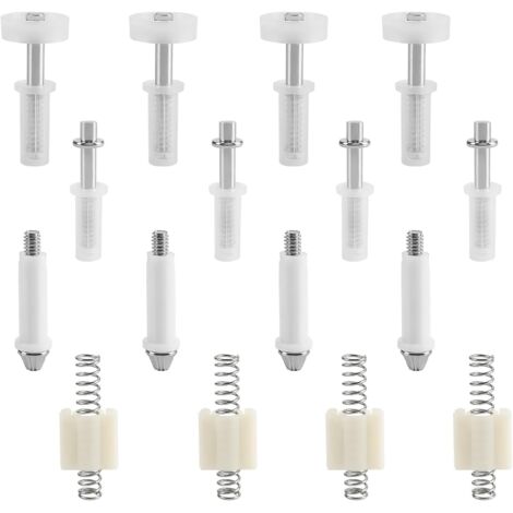 Kit di riparazione per porte a soffietto da 16 pezzi con perni superiori e inferiori da 3/8" e ruota guida da 7/8" a 1" per porte a soffietto a fisarmonica
