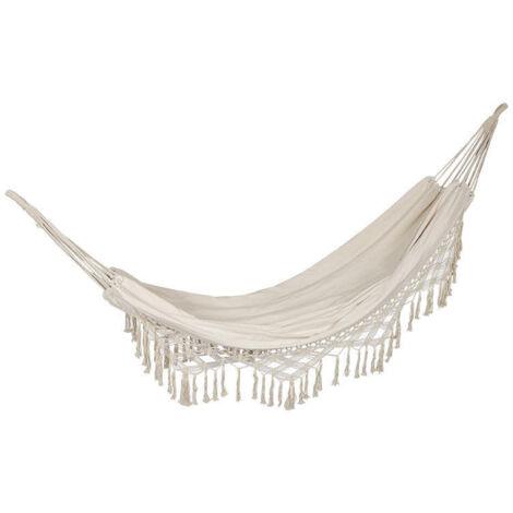 Amaca Doppia Telo in cotone 280 g/mq Con Asse in Legno Dimensioni 200 X 150 CM