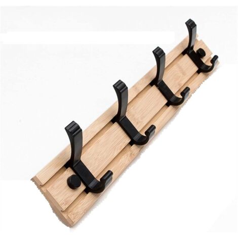 EKNA - Set da 4 ganci appendiabiti da parete, in legno, per bambini