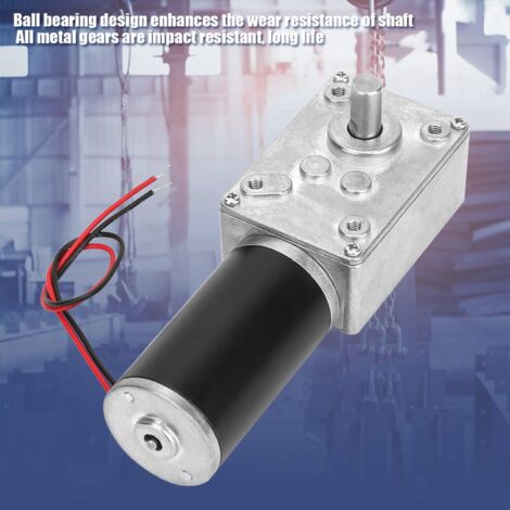 DEWIN Motoriduttore a Vite Senza Fine da 8 mm 12V, Motoriduttore Turbo