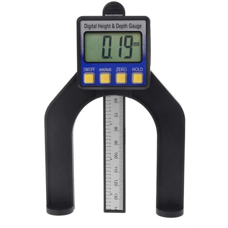 Misuratore digitale di altezza e profondità per tavolo fresatrice manuale con piedini magnetici autoportanti (1/5)