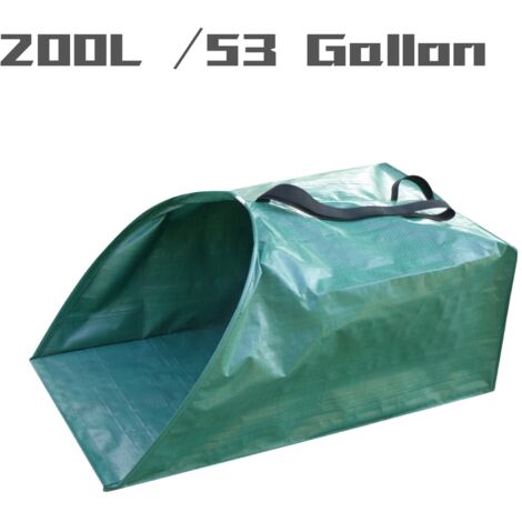Sacco da giardino pieghevole 300 l per foglie, erba e