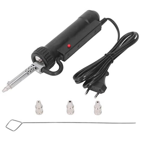Pompa dissaldante automatica, strumento portatile per aspirare la saldatura, pistola dissaldante elettrica da 220 V e 30 W, strumento per la rimozione della saldatura, nero