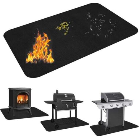 Tappetino per griglia da esterno, ignifugo, per patio, camino, resistente all'olio, antiscivolo, protezione per griglia da barbecue, 152 cm x 106 cm (1/5)