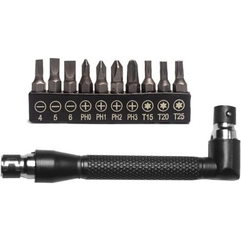 Chiave a doppia estremità da 6,35 mm con 10 punte per cacciavite per garage, casa, chiave a bussola da 1/4, strumenti per la riparazione di auto (1/5)