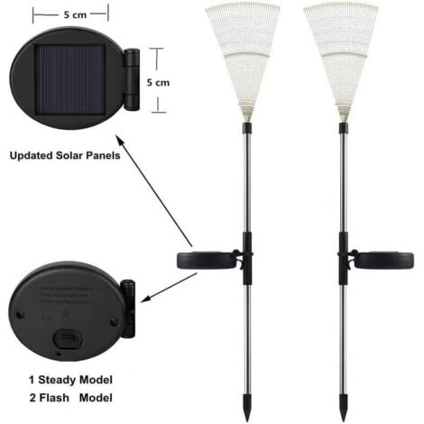 Catena Luminosa Solare Da Esterno 20m Con 120 LED, 2 Pezzi, 8 Modalità, Globi Colorati, Impermeabile, Per Giardino E Gazebo