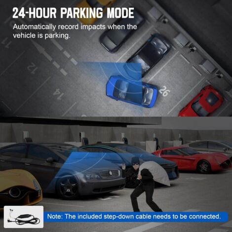 Dashcam Auto 4 Canali 1080P, 3 Pollici Visione 360°, Retrocamera, Infrarossi, Rilevamento Movimento, Registrazione In Loop, Supporto 64GB