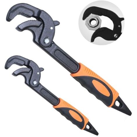 Chiave per tubi multifunzionale Chiave universale Chiave per tubi rapida Chiave per tubi universale Grande apertura 2 chiavi per tubi rapide (grande + piccola 14-60 mm) (1/5)