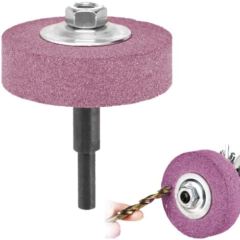 Adattatore per mola e punta da trapano, testa di rettifica in metallo, converte il trapano elettrico in smerigliatrice, 75 mm di diametro esterno, 10 mm di diametro interno, rosso chiaro (1/5)