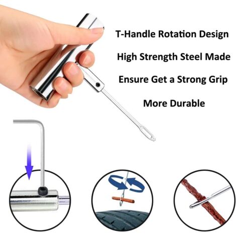 Ring Kit Di Riparazione Pneumatici Di Emergenza: Ripara Forature Fino A 5 Mm (soluzione Temporanea) Con Compressore 12V - 2