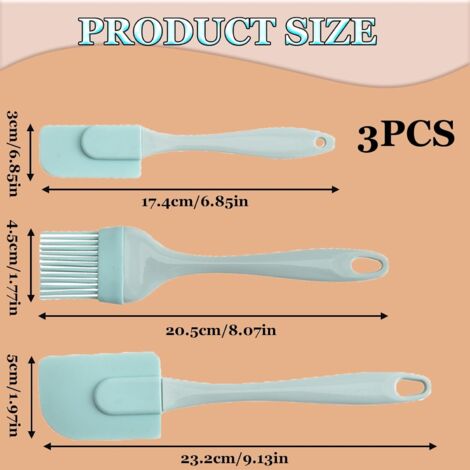 3 Spatole Per Barattoli In Silicone: Resistenti Al Calore Con Manico Lungo, Morbide E Flessibili Per Cucina - 3