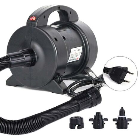 Pompa elettrica portatile per gonfiaggio e sgonfiaggio, pompa per materassi ad aria, pompa elettrica da 1600 W con 2 ugelli per materassi ad aria, gommoni, barche