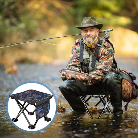 Tabouret De Camping Pliable - Petit Siège Portable Pour Pêche, Rando Et Extérieur