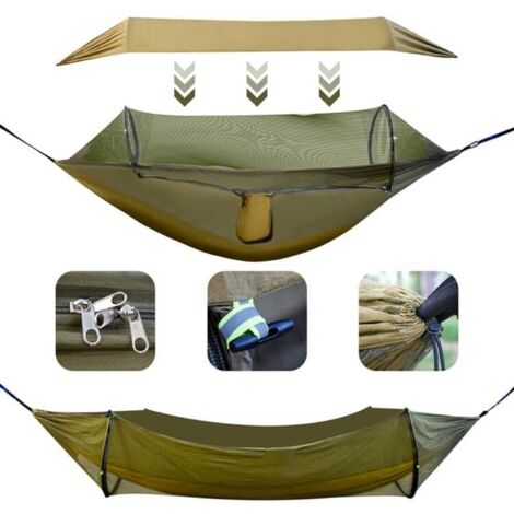 Amaca Doppia SUNCREAT Con Supporto Incluso – Portatile Da Esterno – Textilene Blu – Capacità 204kg