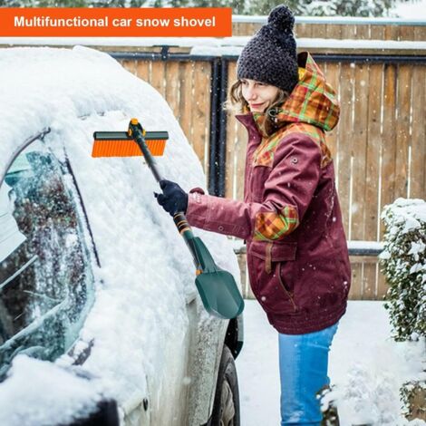 Pala da neve pieghevole, scopa per la rimozione della neve da esterno, raschietto per ghiaccio portatile, spazzola per la neve per veicoli, raschietto per ghiaccio portatile, strumento multifunzionale