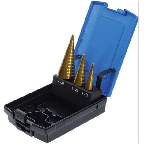 Punte Trapano A Gradini PPR - Set 3 Pezzi HSS 20/25/32mm Per Idraulica