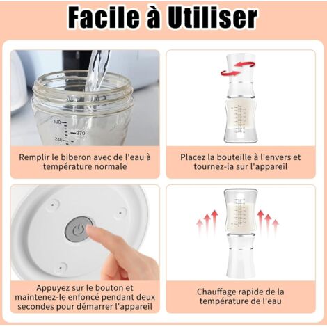 Scaldabiberon portatile wireless digitale, scaldabiberon portatile con 4 controlli di temperatura precisi, riscaldamento rapido in 3 minuti, ricarica USB e a prova di perdite, per Philips Avent, Comot (1/4)
