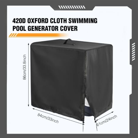 Copertura per pompa da piscina, filtro a sabbia trasparente, filtro a sabbia 600D, Oxford 600D, copertura completa, resistente ai raggi UV e impermeabile al 100% (1/4)