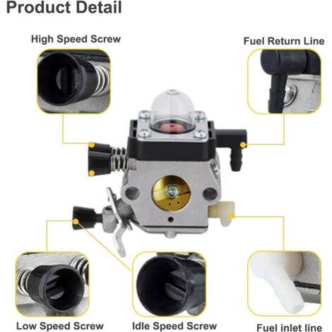Carburatore CHOYCLIT Stihl FS55 FS38 FS45 FS46 FS55C FC55 FS74 FS75 Fs76 Fs80 Km85 Con Filtro Aria E Tubo Carburante Per Decespugliatore 83682622
