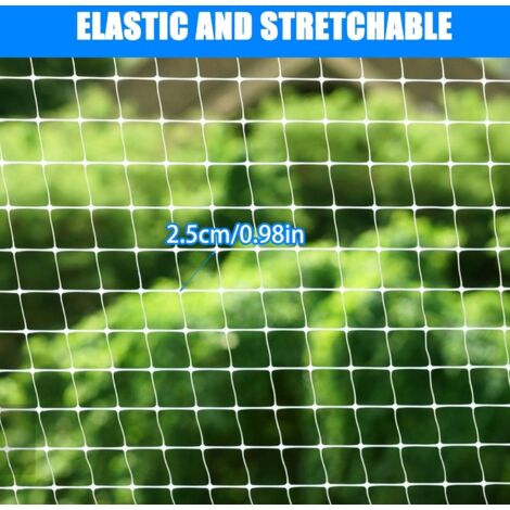 ZVD-Rete anti-uccelli, 10 x 6 m di larghezza, rete anti-uccelli, rete