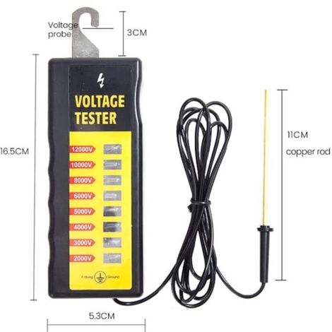 Strumento di misura della tensione per recinzioni agricole da 12000 V, tester di tensione per recinzioni elettriche, tester per recinzioni da giardino (1/4)