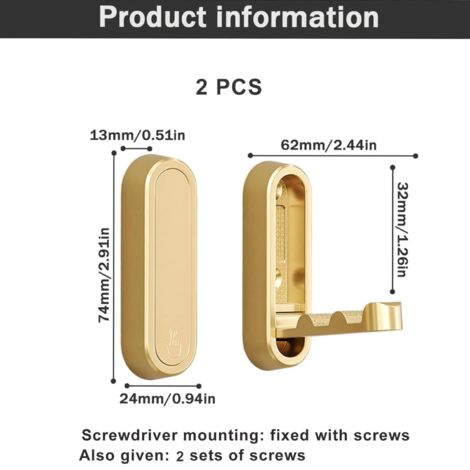 4 Ganci Pieghevoli Multicolore Per Parete: Porta Capi E Accessori Fino A 27 Kg, Design Salvaspazio - 5