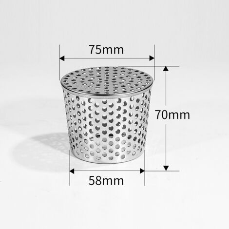 Protezione per grondaia Protezione per grondaia Filtro anti-foglie in acciaio inox per grondaie Protezioni anti-intasamento per tetti per grondaie di case Fosso fognatura 58-75 mm (1/4)