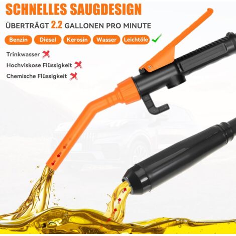 Pompa elettrica per carburante a batteria Pompa per trasferimento liquidi Pompa a sifone Pompa a batteria Pompa per tanica Pompa di aspirazione automatica del carburante