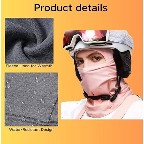Passamontagna unisex antivento e termico, adatto per ciclismo, motociclismo e sci, unisex, rosa