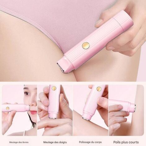 Rifinitore bikini da donna Epilatore portatile ricaricabile per il corpo, per uso asciutto e bagnato, depilatorio snellente ricaricabile per la zona bikini, sport, viaggi, regalo mattutino (1/4)