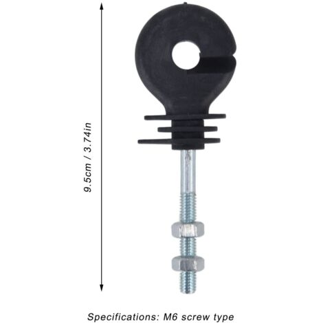 50 pezzi di isolatore per recinzione elettrica, isolatore ad anello per recinzione avvitabile per pali di legno, accessori per sistemi di griglia per allevamento di animali elettronici (1/4)