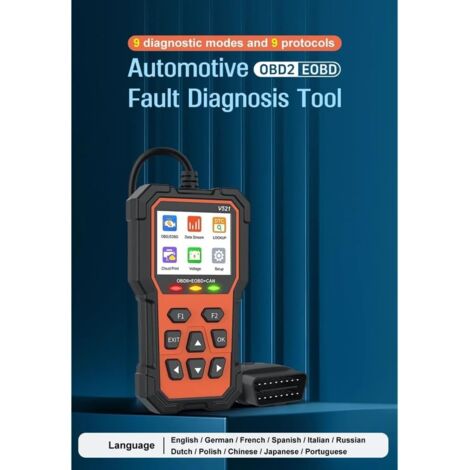 Streetwize SWOBD7 Lettore OBD2 Diagnostico Digitale - Scanner Codici Errore Auto, Plug & Play Con Display TFT - 2