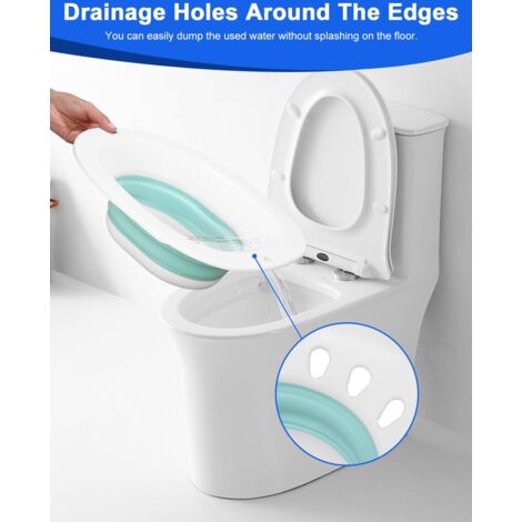 Vasche da bagno per WC, Semicupi per WC, Vasca per semicupio portatile, Semicupio per emorroidi, Semicupio pieghevole per donne incinte, Sollievo perineale dall'episiotomia