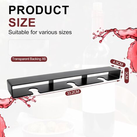 Portabicchieri da Vino Nero a Doppia Riga – Supporto per Bicchieri da Vino, Design Elegante e Robusto, Sospeso, Risparmio di Spazio | Leroy Merlin