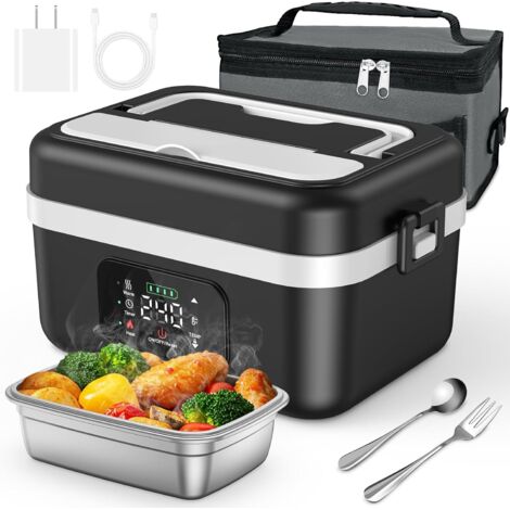Lunch box riscaldato wireless da 1000 ml Lunch box con batteria USB-C ...