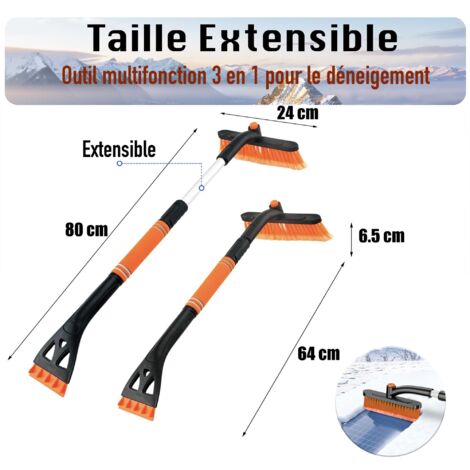 Raschietto per ghiaccio e spazzola per neve per auto (2 in 1) Facile da montare, sbrinatore per parabrezza invernale, pala per ghiaccio e neve staccabile Adatto a camion e SUV (1/4)