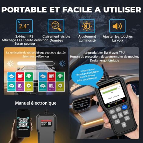 Tester Batteria Moto Alimentatore OBD2 Memory Saver Per Auto - Mantiene Memoria ECU Durante Sostituzione Batteria Memory Saver OBD2