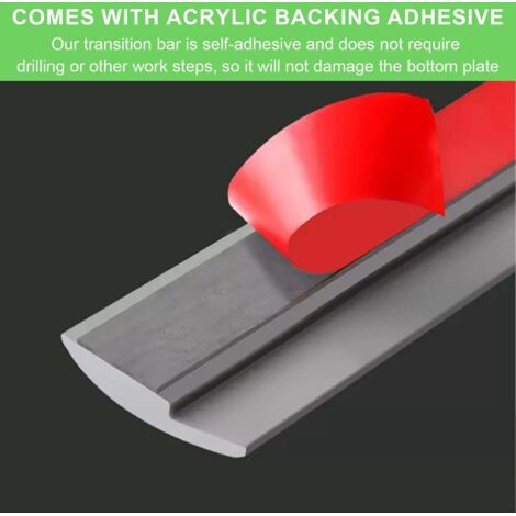 Striscia adesiva per soglia, soglia adesiva 2M, striscia per bordo moquette multistrato in PVC e gomma, profilo di transizione, adatta per pendenza soglia di 4,5 mm