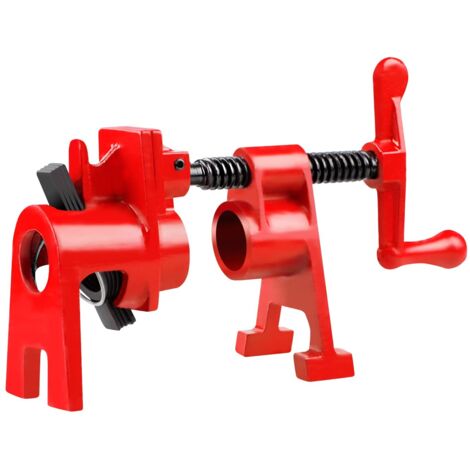 4 Pezzi 3/4" Fascetta per Tubi Fascetta per Tubi Dispositivo di Serraggio Rapido, Set Banco da Lavoro per la Lavorazione del Legno in Ferro, Set di Fascette per Tubi Avvitate a Serraggio Rapido (1/5)