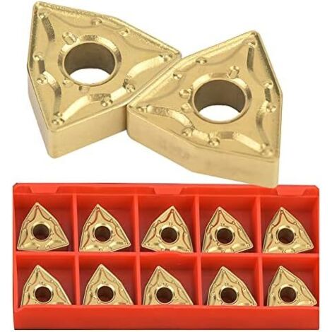 10 pezzi inserti WNMG 432/inserti WNMG0804 inserti per tornitura in metallo duro CNC, set di utensili per tornitura CNC (1/5)