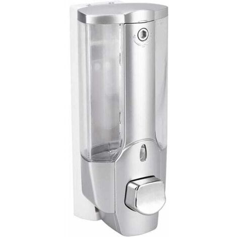 Dispenser di sapone per doccia, dispenser di sapone da bagno a parete, pompa per lozione liquida (350 ml)