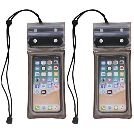 Custodia per telefono impermeabile da 2 pezzi, borsa impermeabile IPX8 Sensitive Touch Protegge la compatibilità del telefono con l'acqua, corda rimovibile e regolabile, borsa impermeabile per iPhone (1/5)