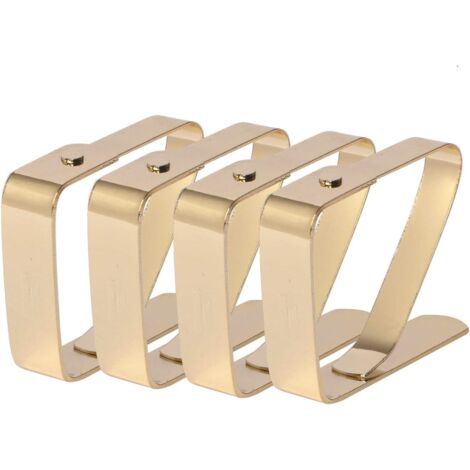 Confezione da 4 clip per tovaglie, clip per tablet placcati in rame di alta qualità (3 cm, oro) (1/5)