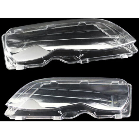 Una coppia di fari con copertura trasparente, lente faro anteriore, lente di ricambio per BMW E46 Serie 3 4 porte 02-05