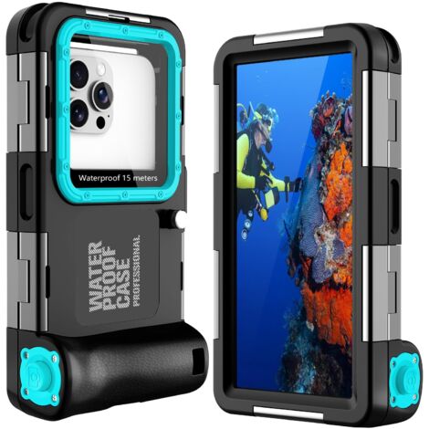 Custodia per telefono subacqueo professionale Custodia impermeabile per smartphone Custodia protettiva per telefono impermeabile IPX8 per iPhone 17 Air 16 17 Pro 16 17 Pro max 15 Pro 13 14 15 Pro Max (1/5)