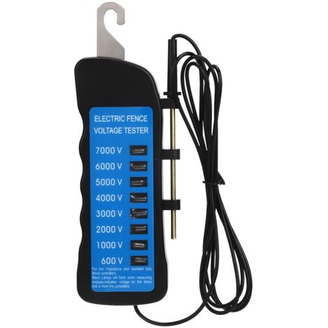 Tester di tensione per recinto elettrico Tester di tensione Rilevatore di guasti per recinto elettrico Alta tensione da 600 a 7000 V Attrezzi da giardinaggio