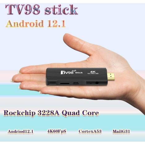 pezzo TV98 TV Stick, 2025 Smart TV Box, Streaming Stick 4K, RAM 2 GB ROM 16 GB Dual WiFi 2.4G/5.8G 4K HDR HD Streaming Media Player (1/4)