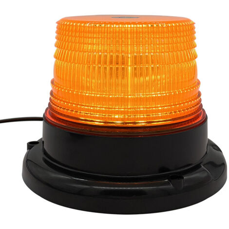 Luce stroboscopica a LED, luci lampeggianti di sicurezza a LED ambra 12V-24V con cavo dritto e magnetico da 16 piedi per veicoli, carrelli elevatori, camion, trattori, carrelli da golf, UTV, auto, aut