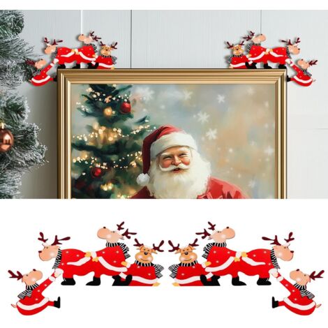 Decorazione per porta Ornamento Padre Alce, Decorazione per porta in legno - per casa, feste, bagno, ingresso esterno, matrimonio, vacanza, scuola (1/4)
